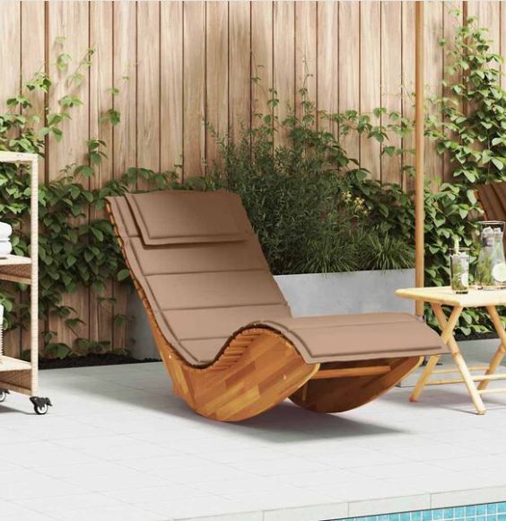Chaise Longue à Bascule en Bois d'Acacia | Bascova