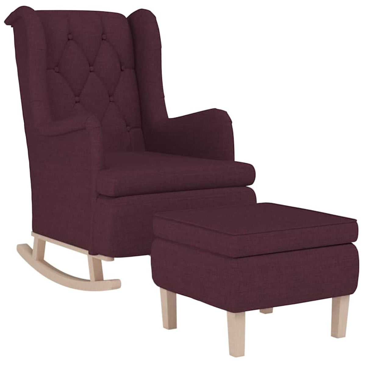 Fauteuil à bascule chesterfield Bascova Violet - vue 3