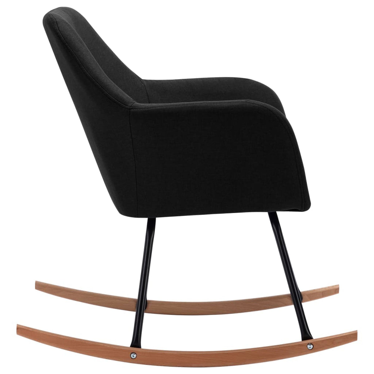 Fauteuil à bascule compact tissu noir Bascova - vue 4
