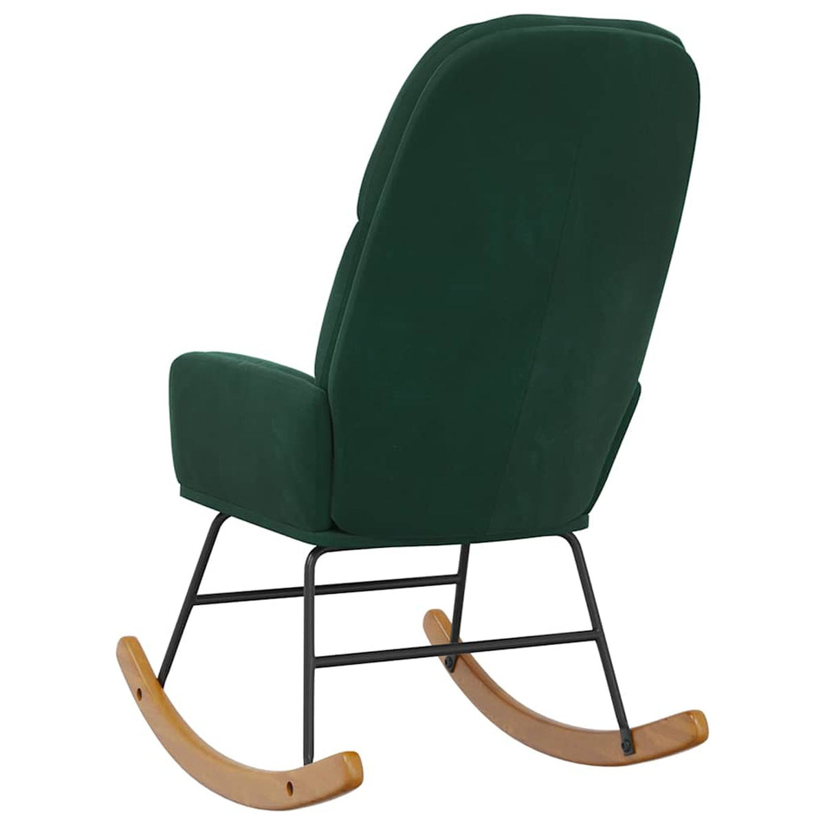 Fauteuil à bascule velours dossier haut Bascova Vert foncé - vue 5