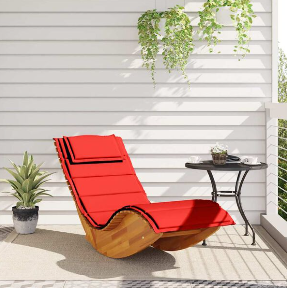 Chaise Longue à Bascule en Bois d'Acacia | Bascova
