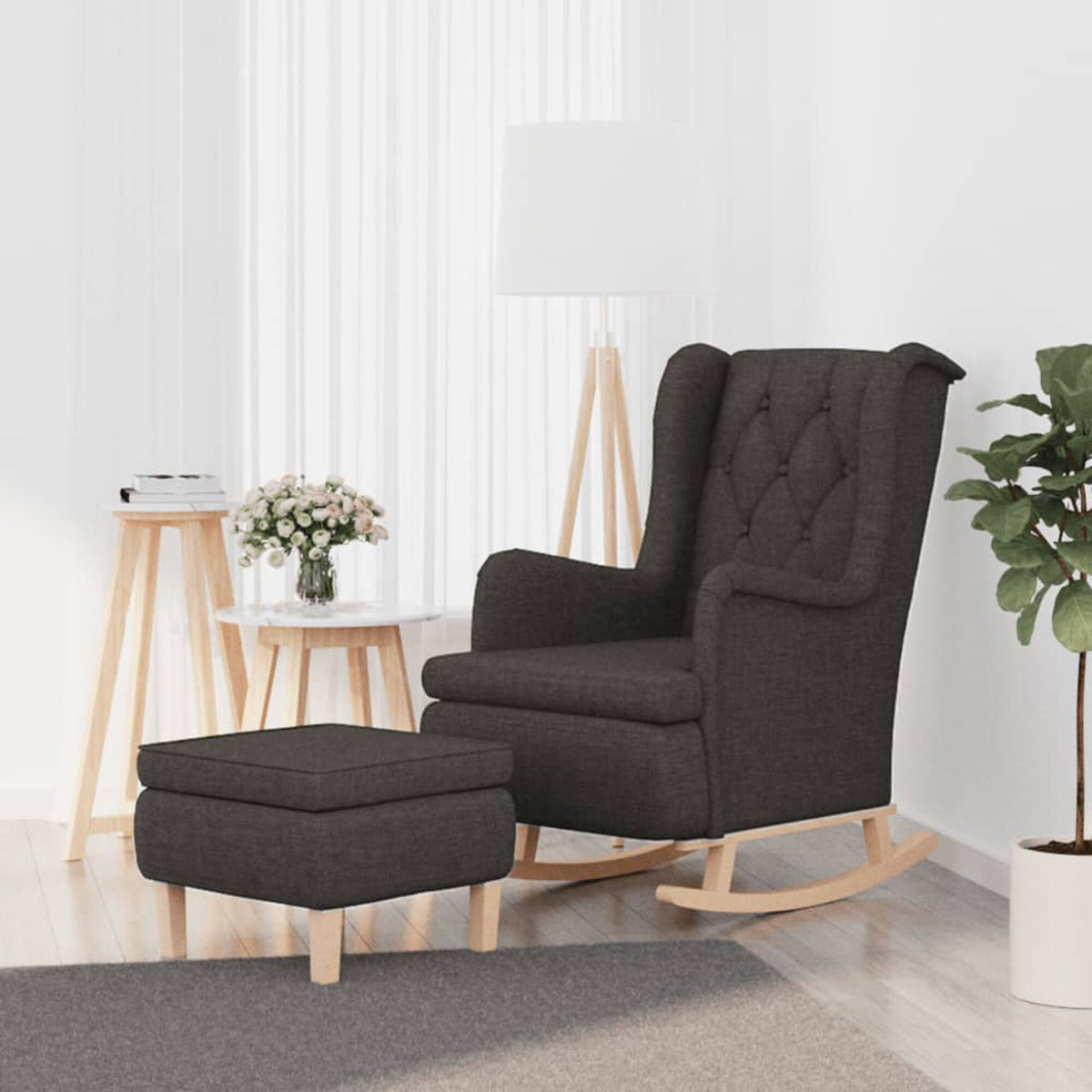 Fauteuil à bascule chesterfield Bascova Gris foncé - vue 1