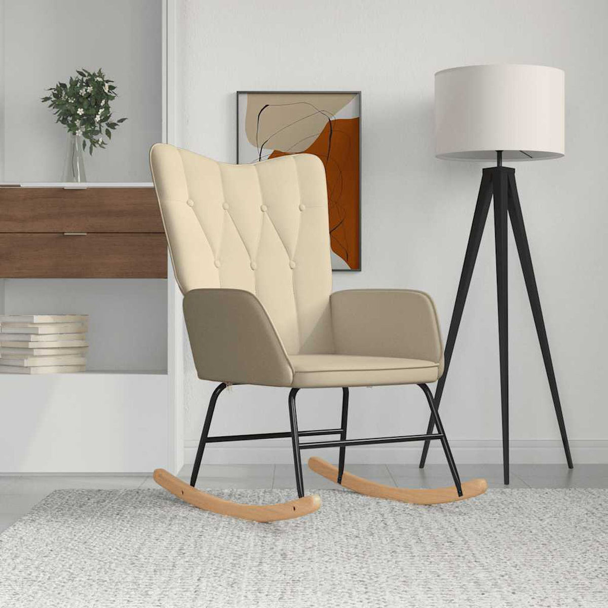 Chaise à bascule Bascova Crème - vue 1