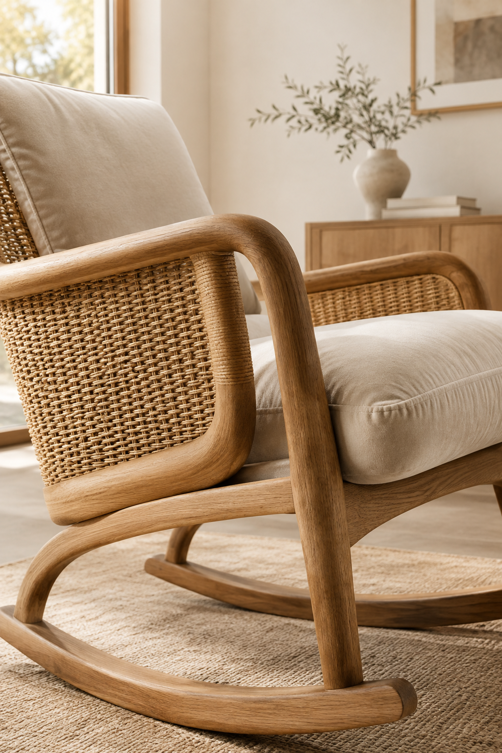 Design et matériaux du fauteuil Bascova