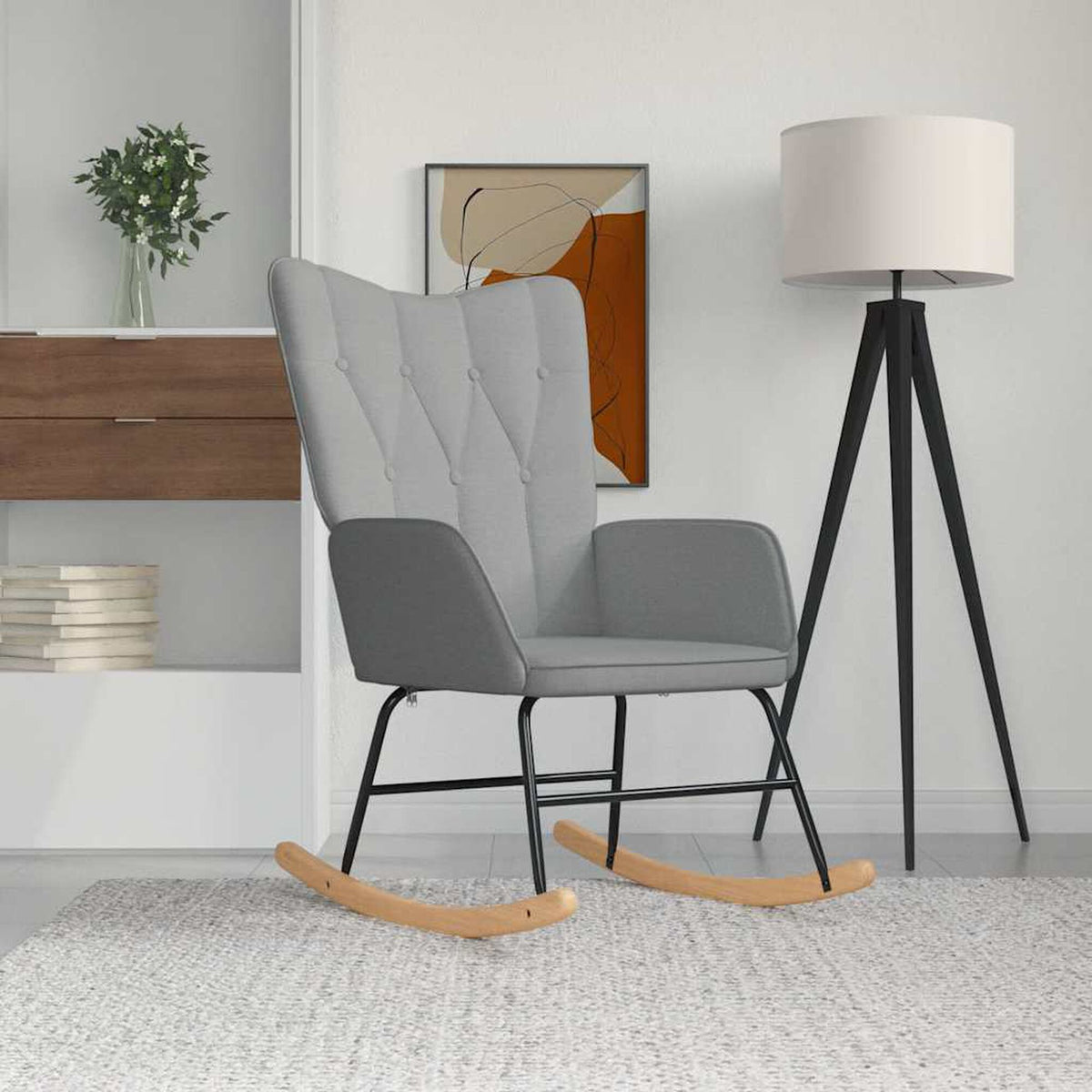 Chaise à bascule Bascova Gris clair - vue 1