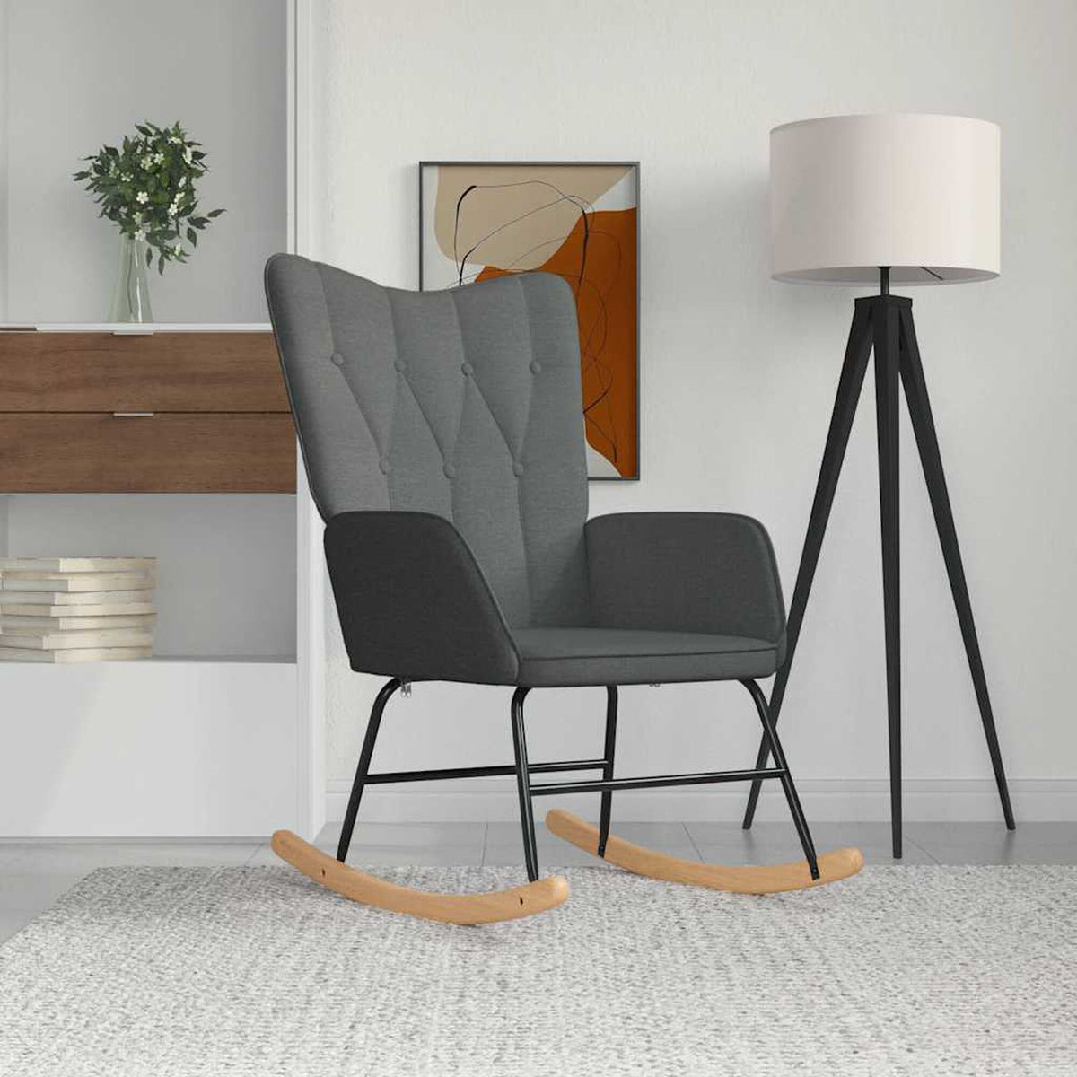 Chaise à bascule Bascova Gris foncé - vue 1