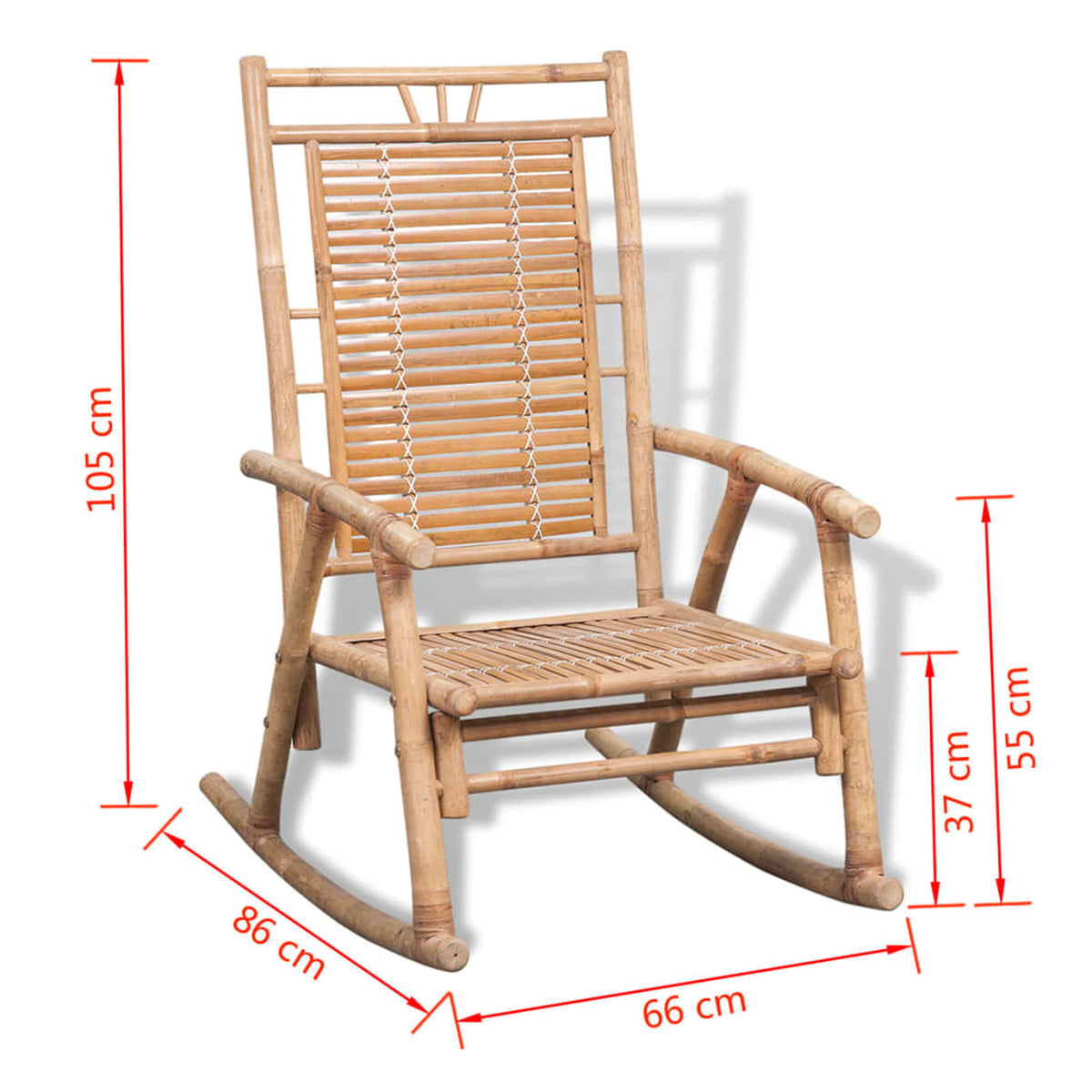 Fauteuil à bascule en bambou Bascova - vue 10