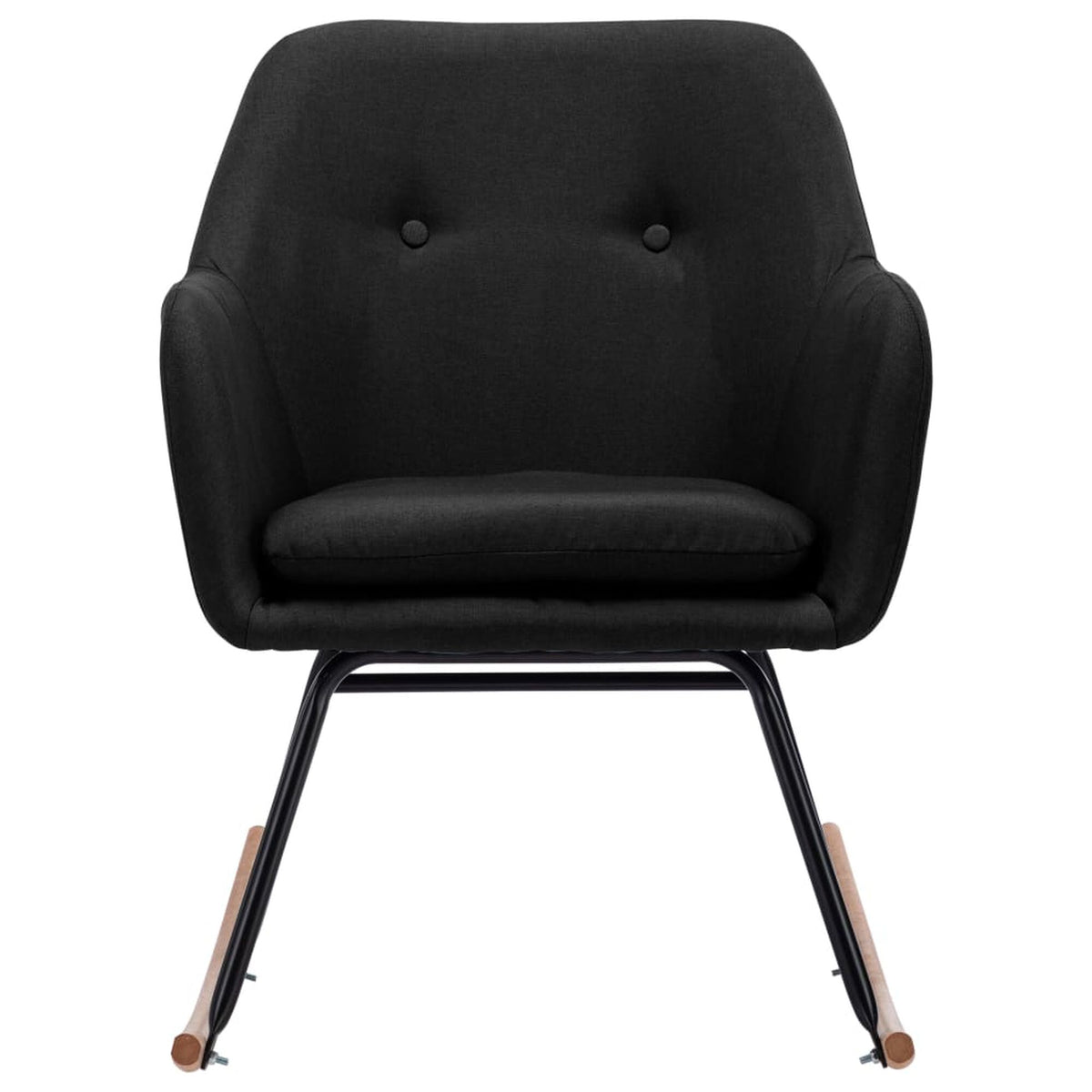 Fauteuil à bascule compact tissu noir Bascova - vue 3