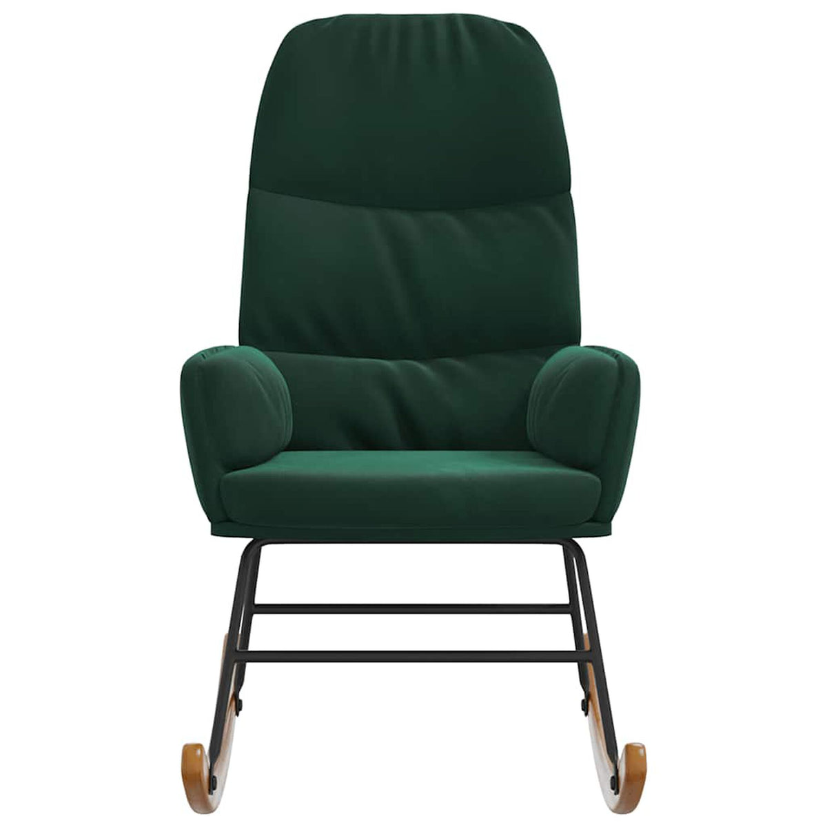 Fauteuil à bascule velours dossier haut Bascova Vert foncé - vue 3