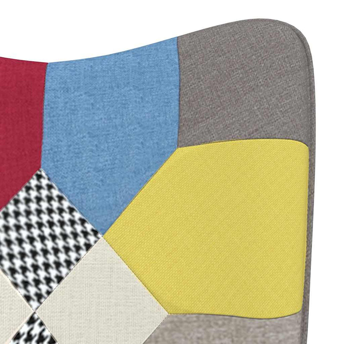 Fauteuil à bascule patchwork Bascova gris - détail