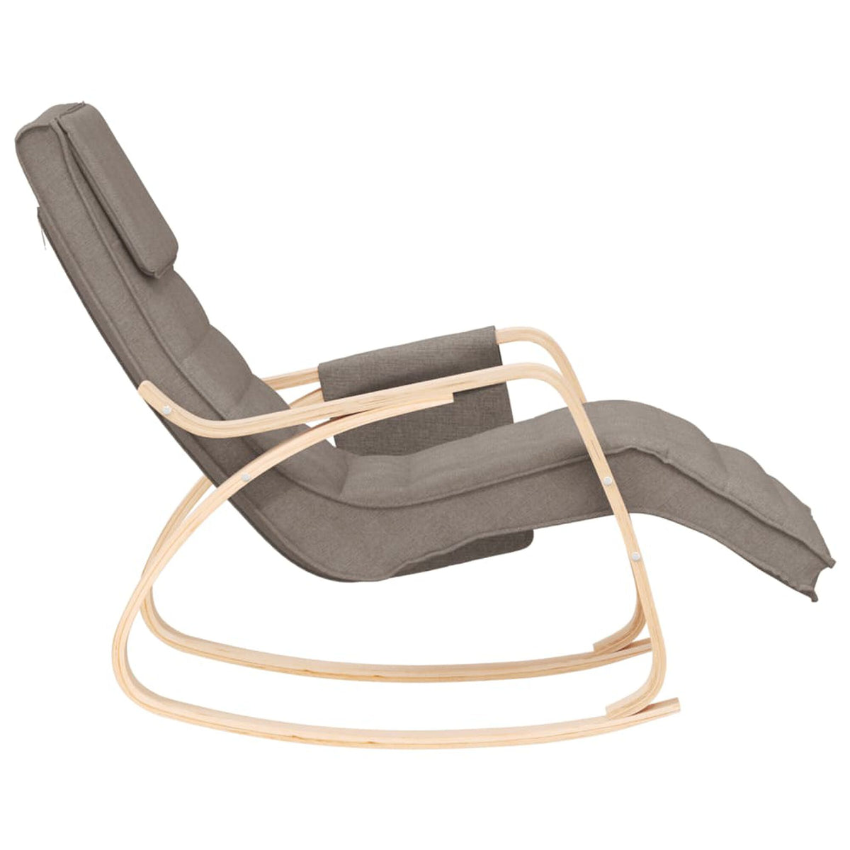 Chaise longue à bascule bois courbé Bascova Taupe - vue 4