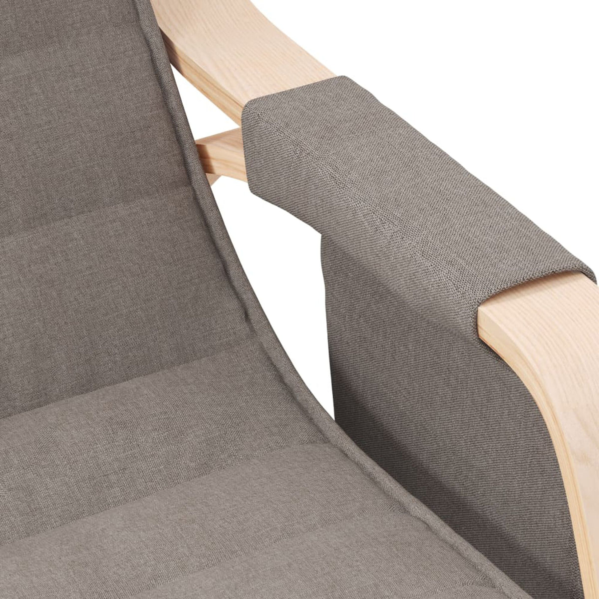 Chaise longue à bascule bois courbé Bascova Taupe - vue 6